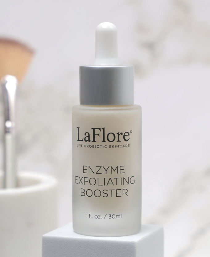 LaFlore Enzyme Exfoliating Booster, Live Probiotic Skincare, fruit enzymes, elastin